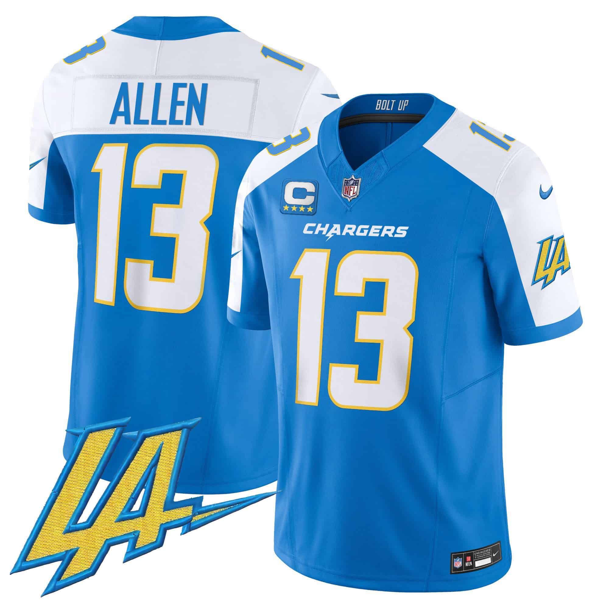 Men Los Angeles Chargers #13 Allen Light Blue 2024 Nike Vapor Limited NFL Jersey->indianapolis colts->NFL Jersey